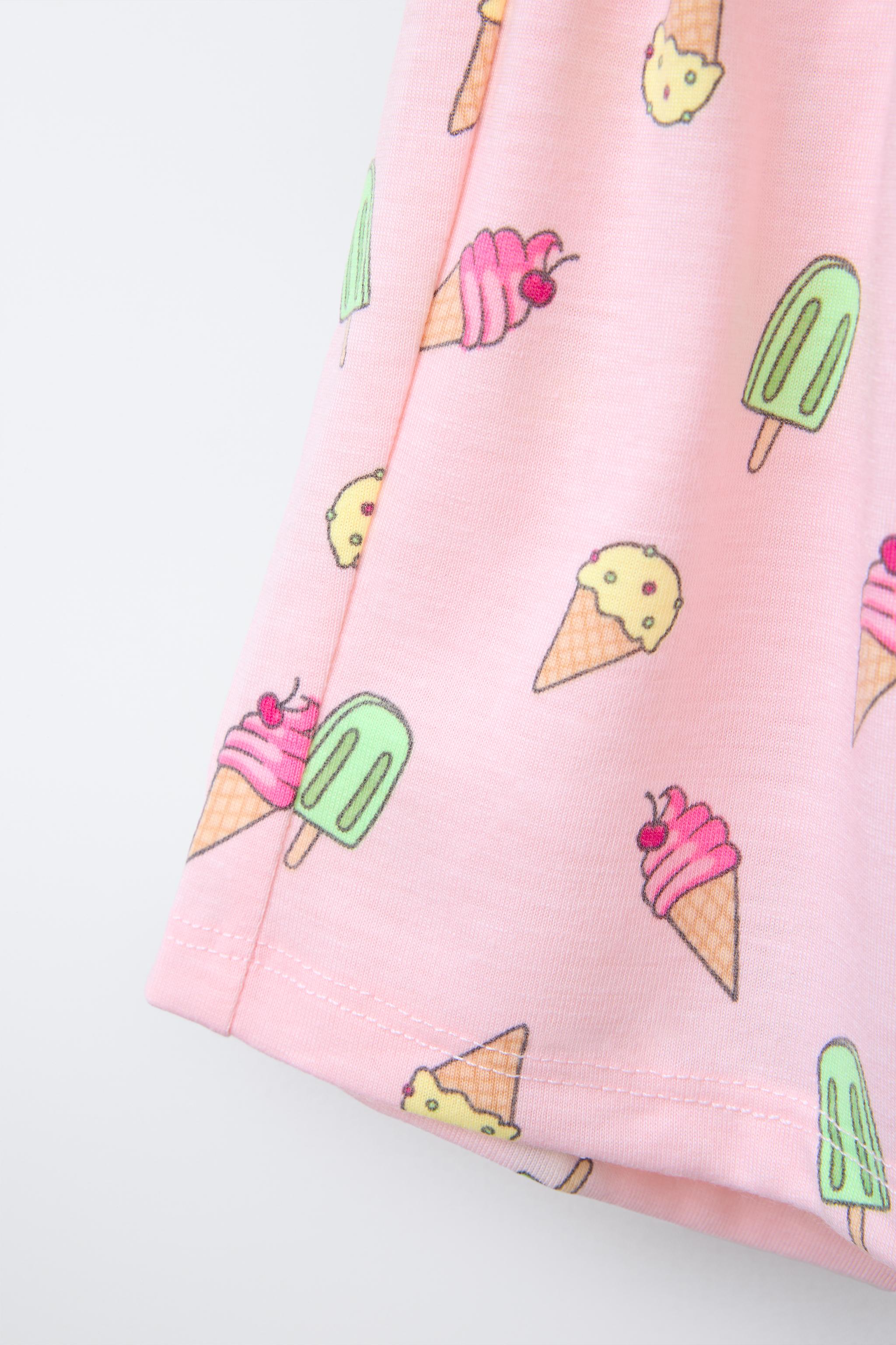 6 YEARS/ ICE CREAM T-SHIRT AND BERMUDA PAJAMAS